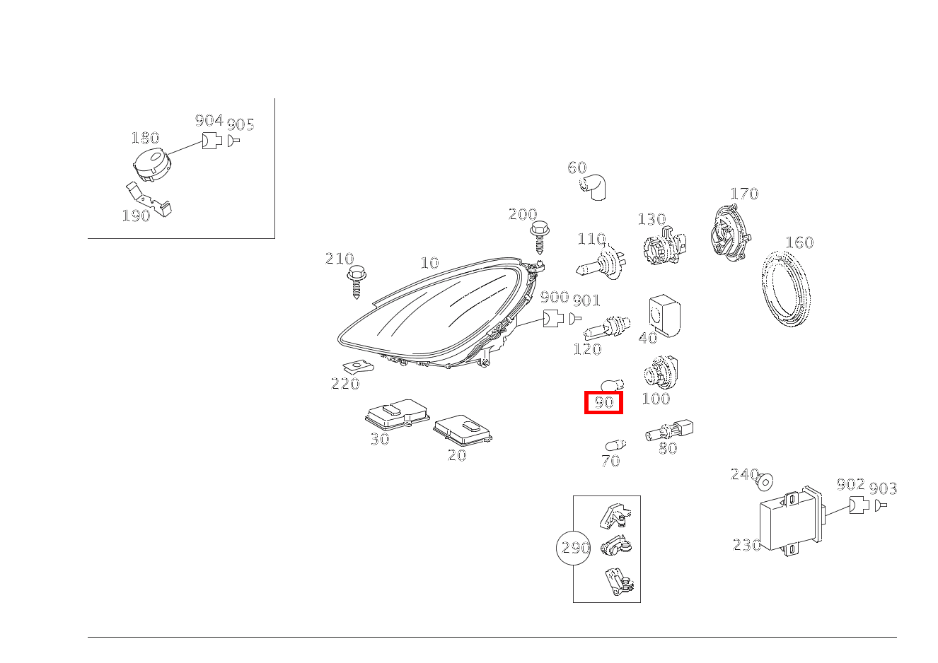 Glühlampe BLINKLICHT; 12.8V-30/2.2CP SLK 350 Roadster Sportmotor 171