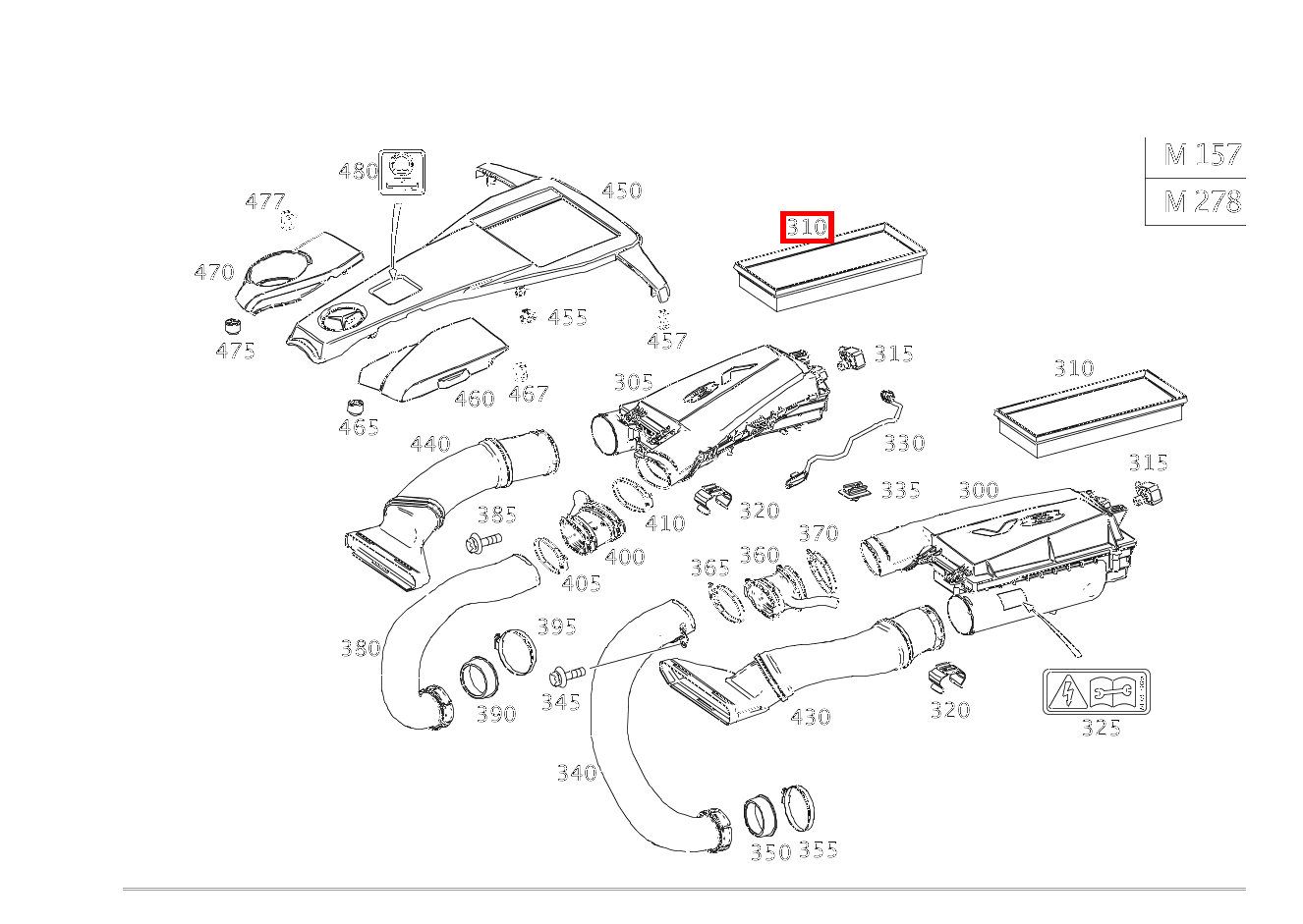 Luftfiltereinsatz Rechts S 63 AMG 222 Luftfiltereinsatz Rechts S 63 AMG 222