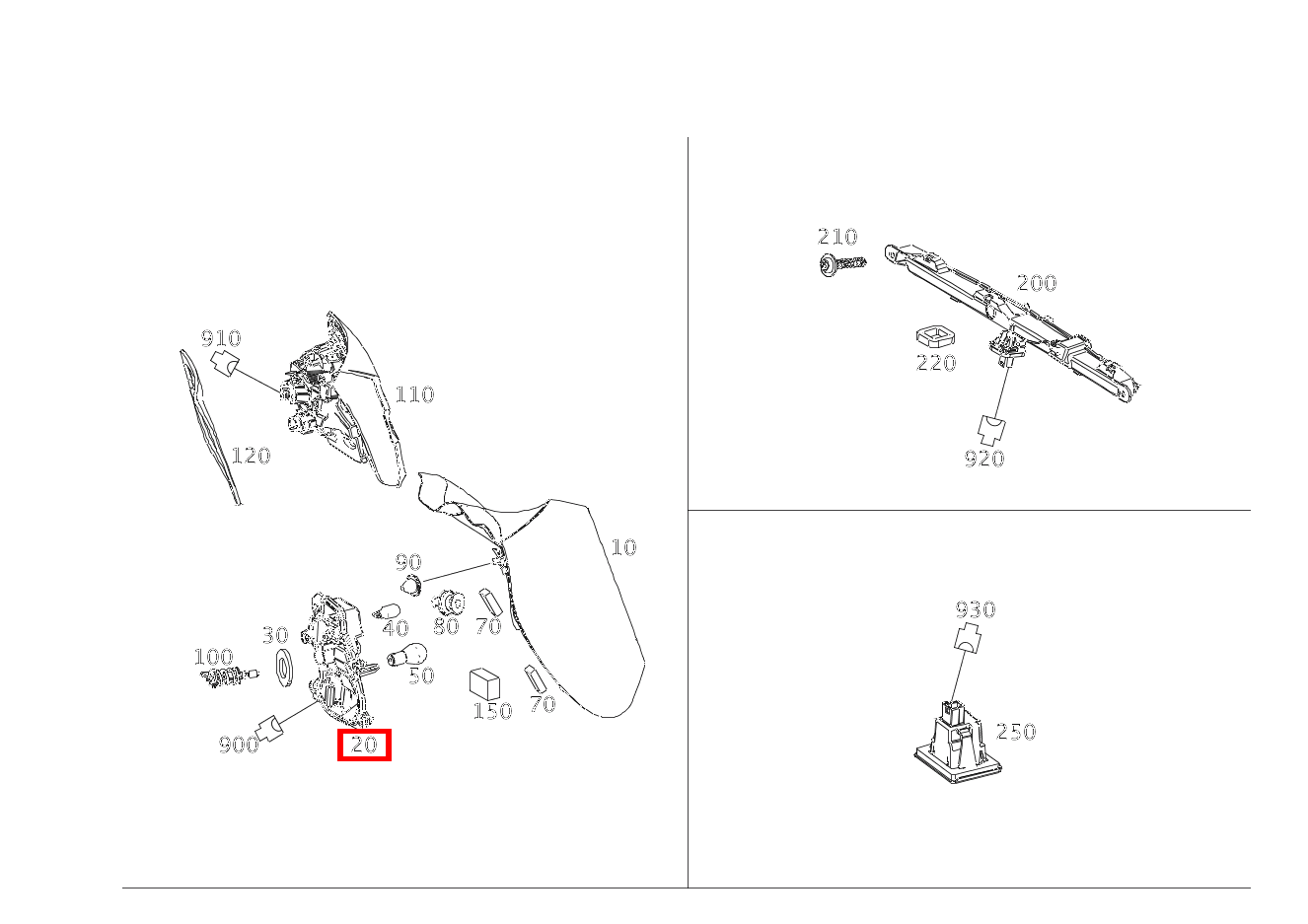 Lampenträger Links GLA250 156 Lampenträger Links GLA250 156