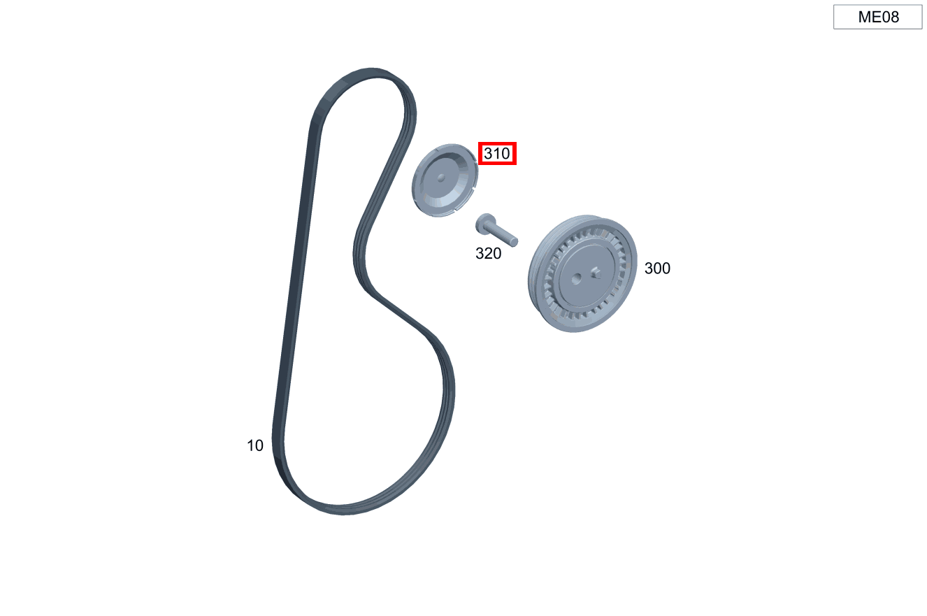 Abdeckkappe Riemenspanner CLA 250 e Shooting Brake 118