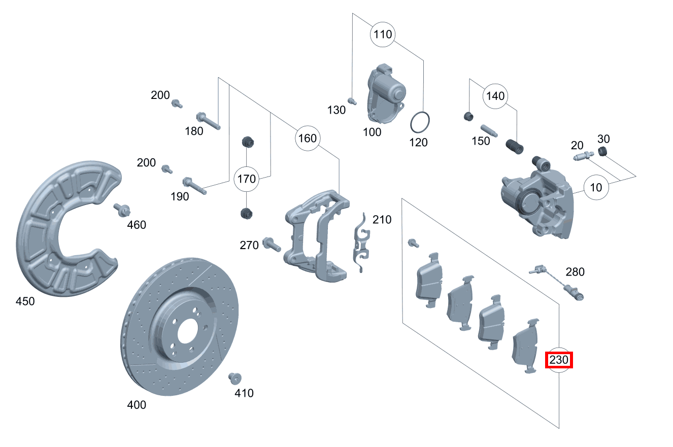 Teilesatz Bremsbelag Teilesatz GLK 253