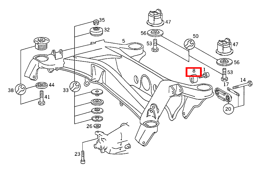 Gummilager ACHSGEHAEUSE AN HINTERACHSTRAEGER, HINTEN B 180 247 Gummilager ACHSGEHAEUSE AN HINTERACHSTRAEGER, HINTEN B 180 247