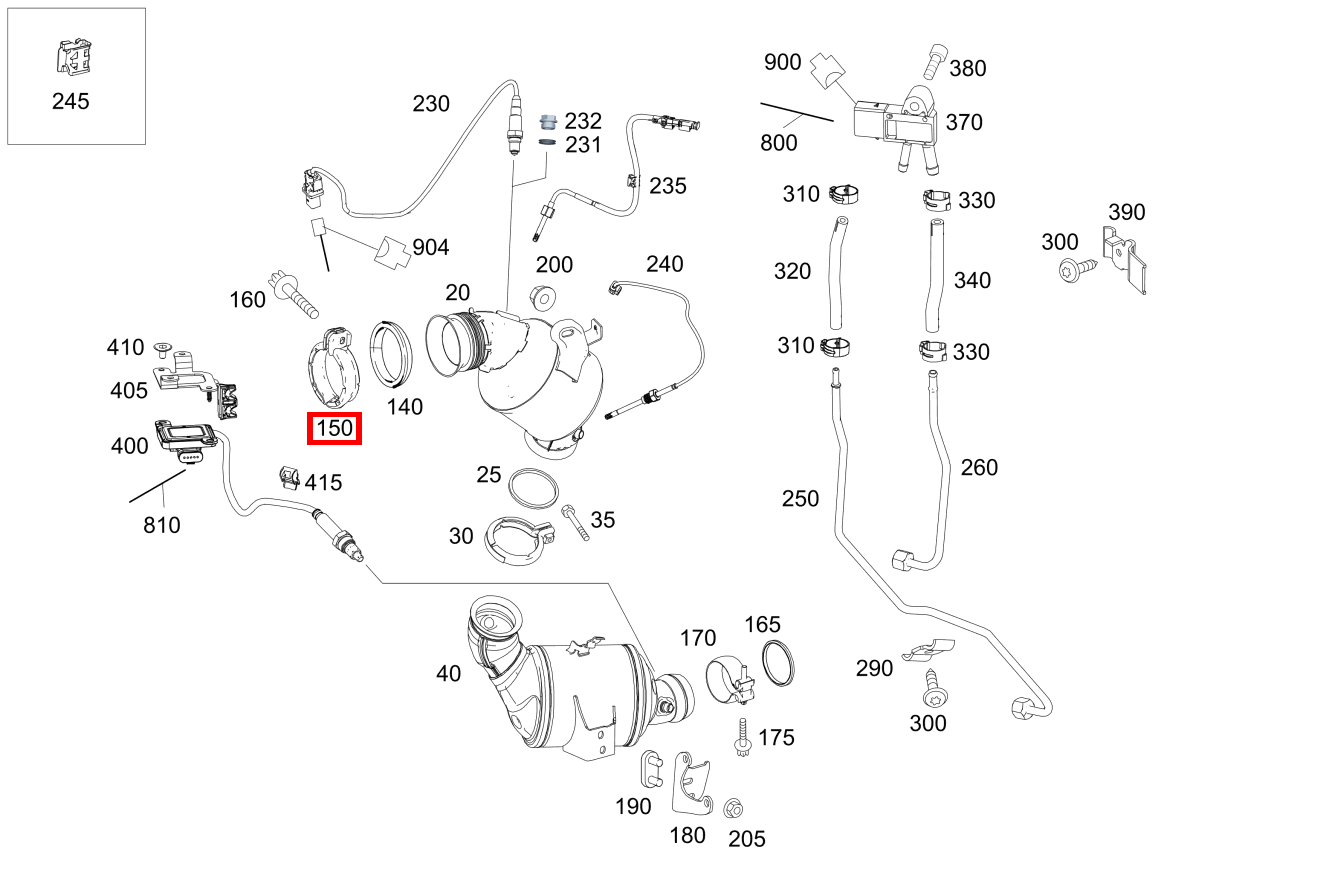 Rohrschelle Abgasanlage Katalysator an Turbolader GLK220BT 4M 204 Rohrschelle Abgasanlage Katalysator an Turbolader GLK220BT 4M 204