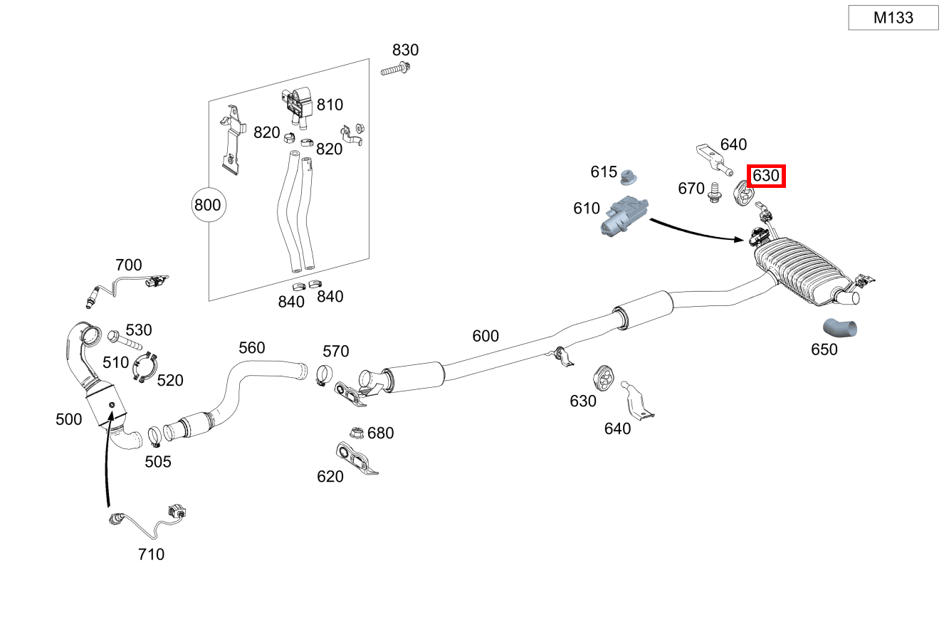 Aufhängering Auspuffanlage Mitte A 45 AMG 4MATIC 176 Aufhängering Auspuffanlage Mitte A 45 AMG 4MATIC 176