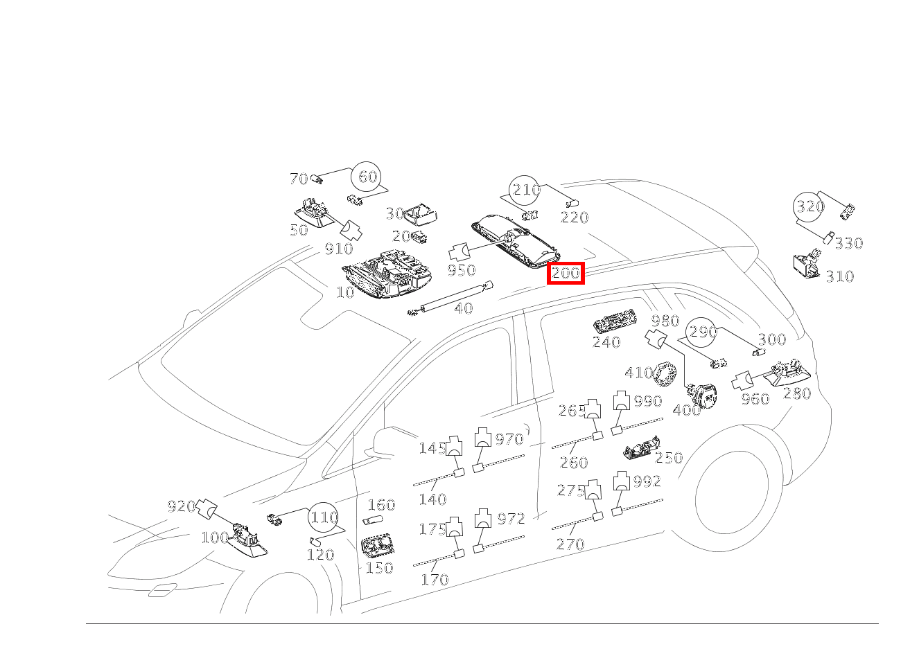 Innenleuchte DECKENLEUCHTE HINTEN ELECTRIC DRIVE 242 Innenleuchte DECKENLEUCHTE HINTEN ELECTRIC DRIVE 242
