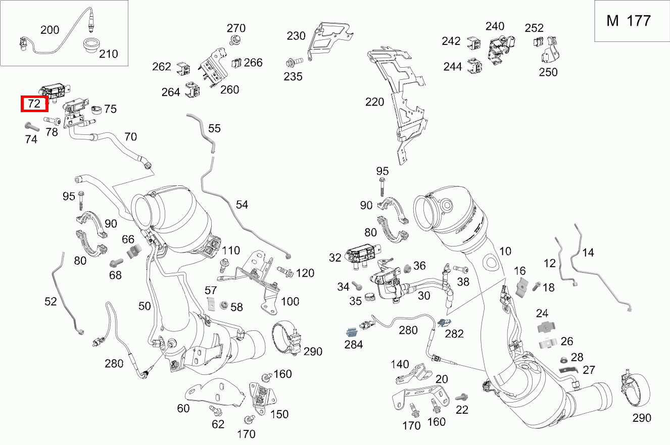 DIFFERENZDRUCKSENSOR VORNE RECHTS Mercedes-AMG E 63 S 4MATIC+ T-Modell 213