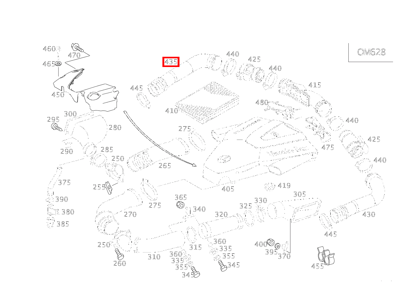 Saugrohr RECHTS G 400CDI 4X4 2850 463
