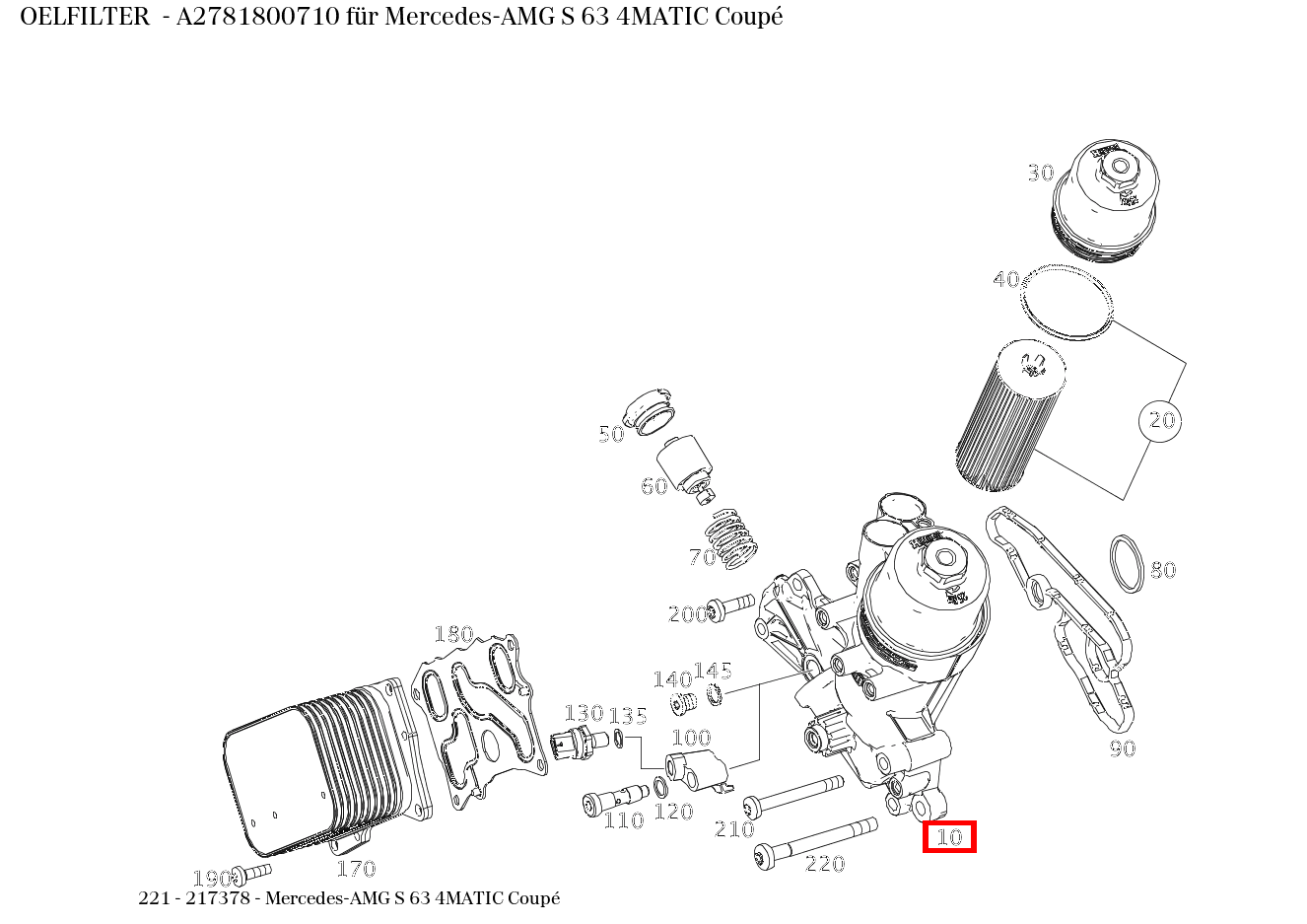 Ölfilter Mercedes-AMG S 63 4MATIC Coupé 221