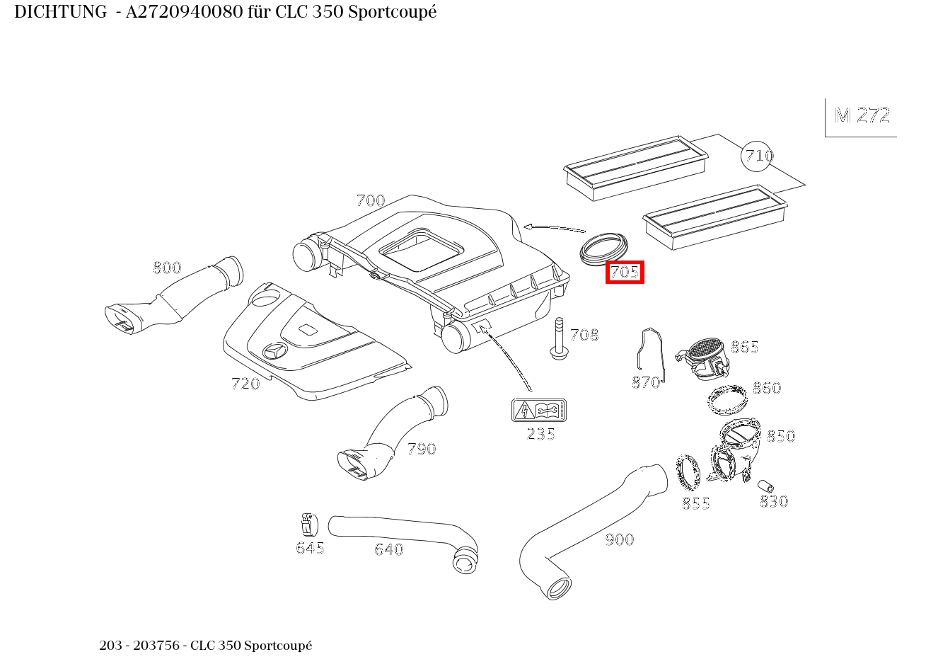 ABDICHTUNG CLC 350 Sportcoupé 203 ABDICHTUNG CLC 350 Sportcoupé 203