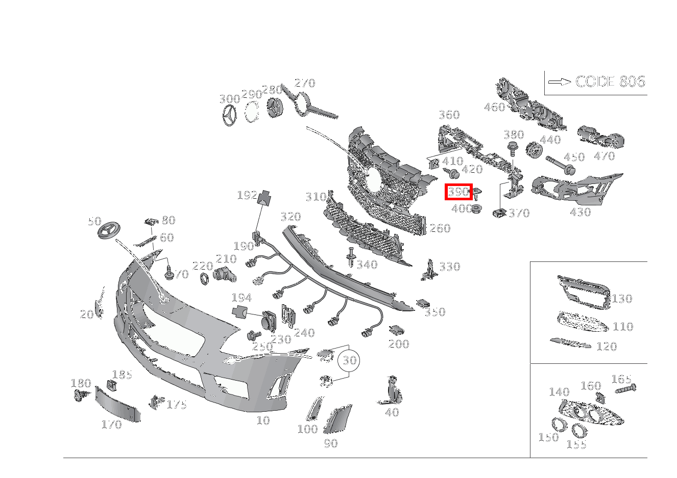 Befestigungsplatte An Kühlerbrücke SLK55 AMG 172