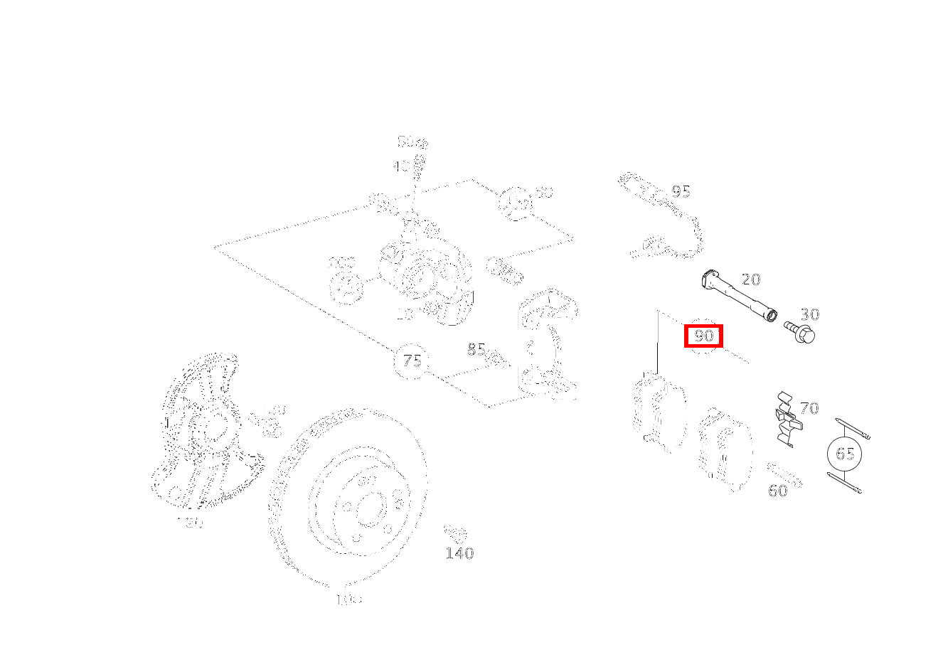Teilesatz Bremsklotz Teilesatz, ohne Verschleißfühler CLK 350 CABRIOLET 209