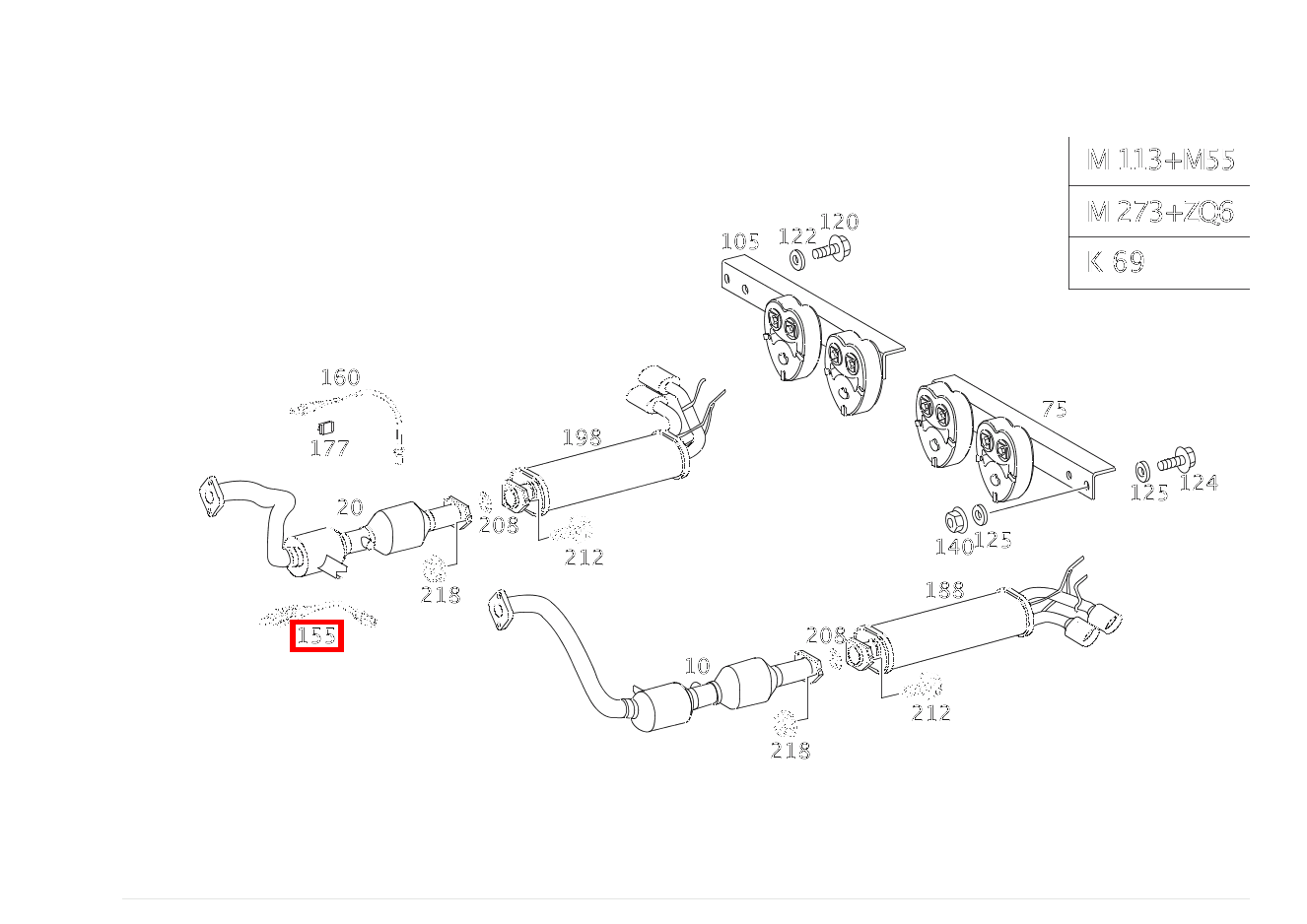 Lambdasonde REGELSONDE VOR KATALYSATOR, RECHTS G-Klasse 463