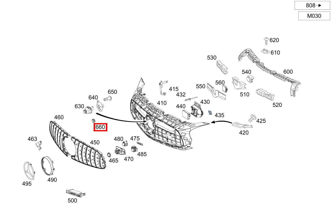 Abdeckung Stossfänger Ohne Kamera Mercedes-AMG GT S 197