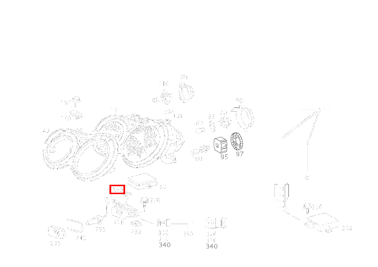 Haltefeder NEBELSCHEINWERFER CL 600 Coupé 215 Haltefeder NEBELSCHEINWERFER CL 600 Coupé 215