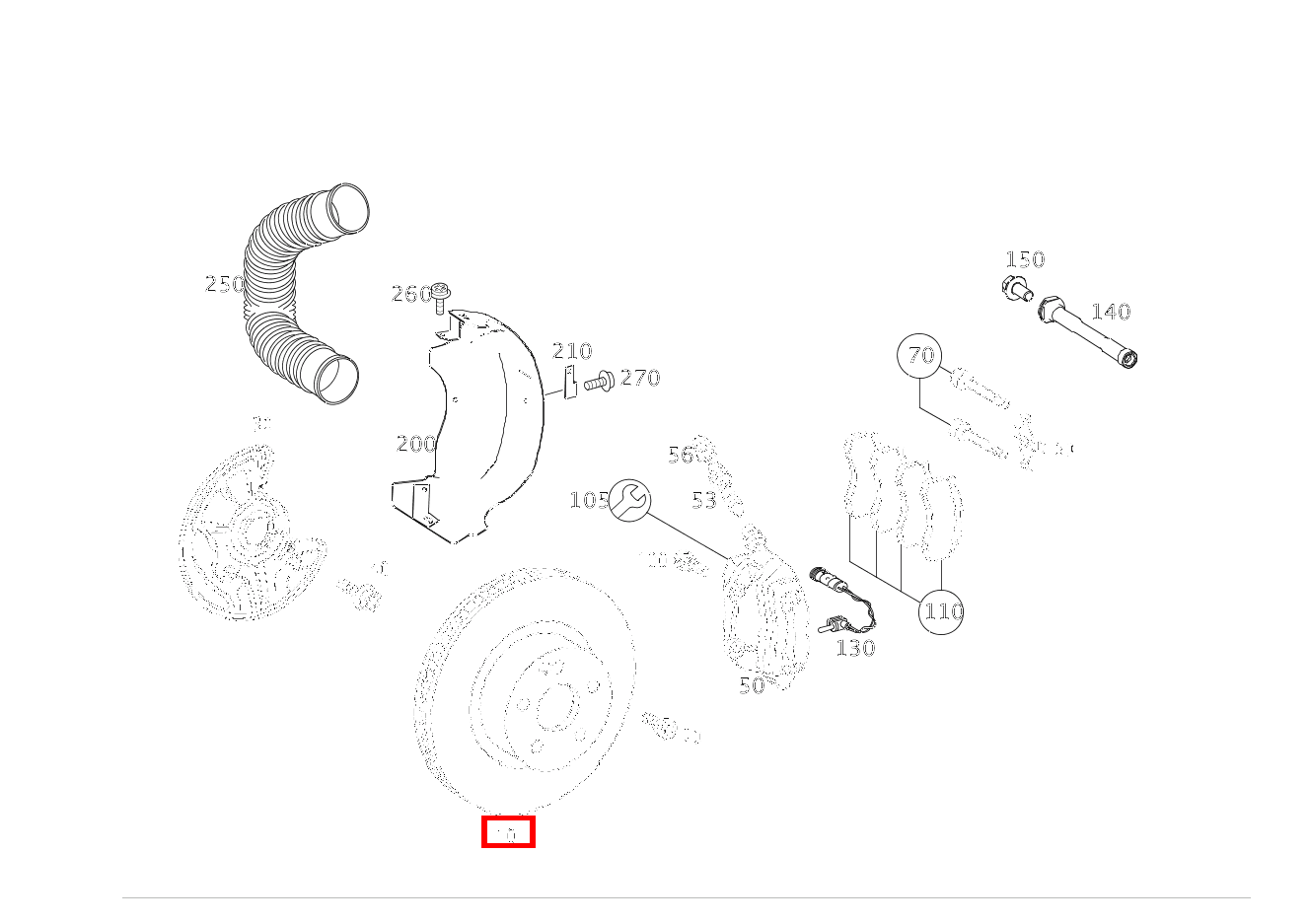 Bremsscheibe Vorne Rechts SL55 230 Bremsscheibe Vorne Rechts SL55 230