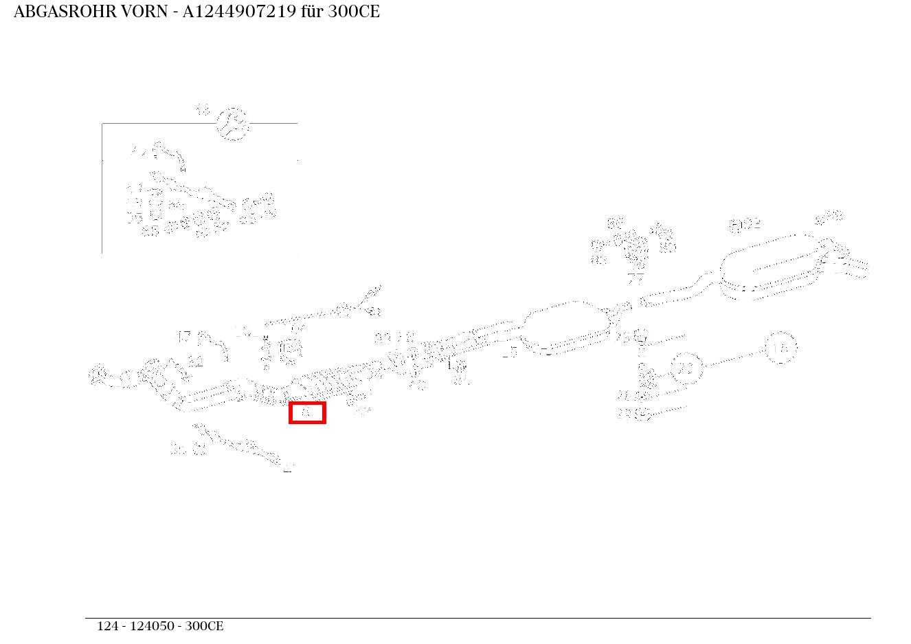 Abgasrohr VORN 300CE 124 Abgasrohr VORN 300CE 124