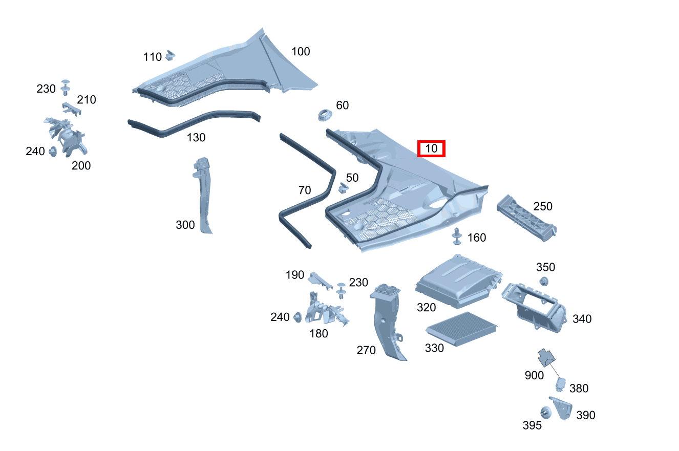 Wasserableiter Links C 220 d T-Modell 247 Wasserableiter Links C 220 d T-Modell 247
