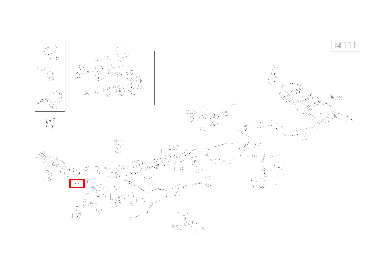 Platte AUSPUFFROHR VORN AN GETRIEBEHALTER E 220 T/220 TE 124