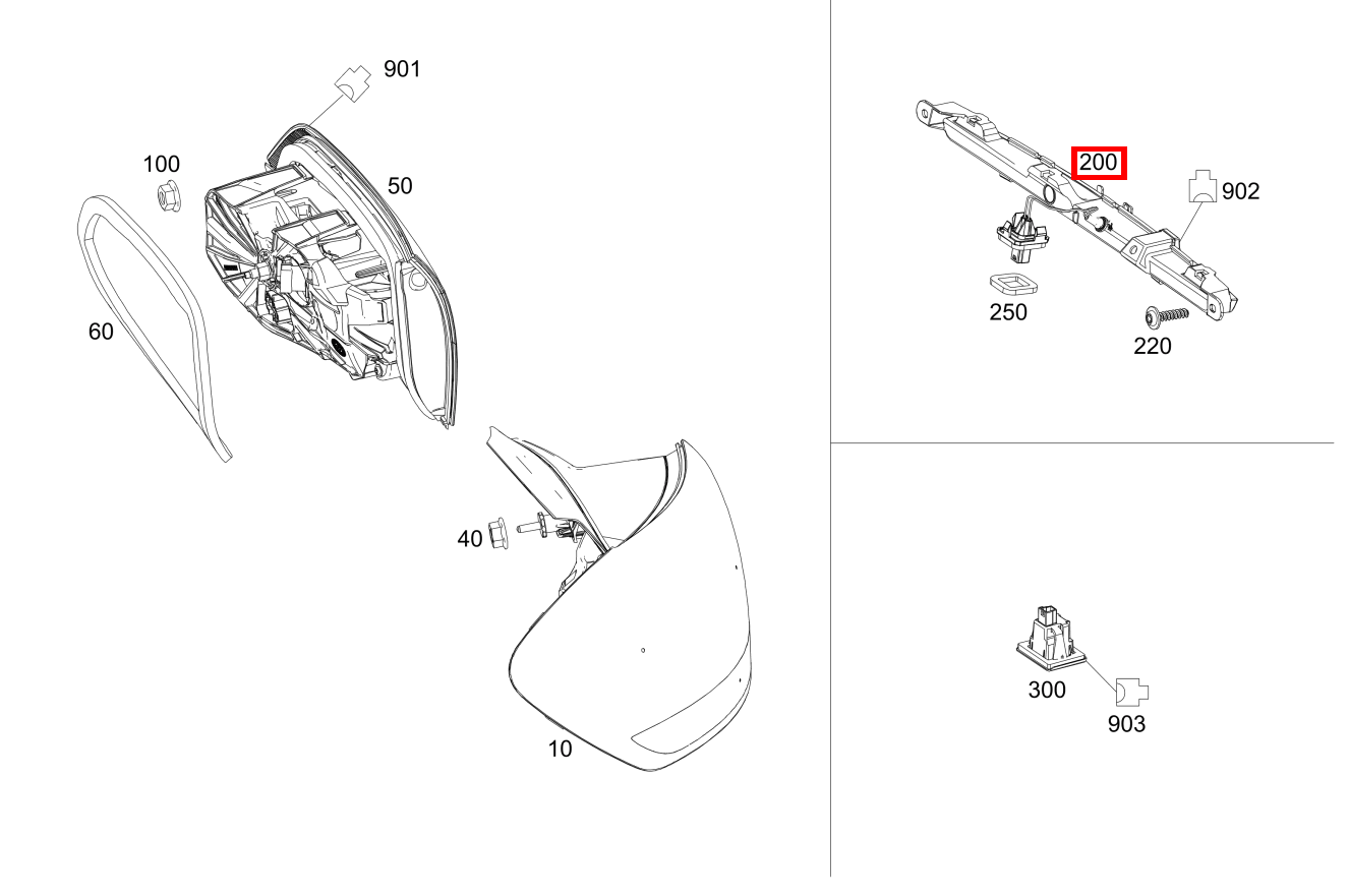 Zusatzbremsleuchte B 220 4MATIC 463