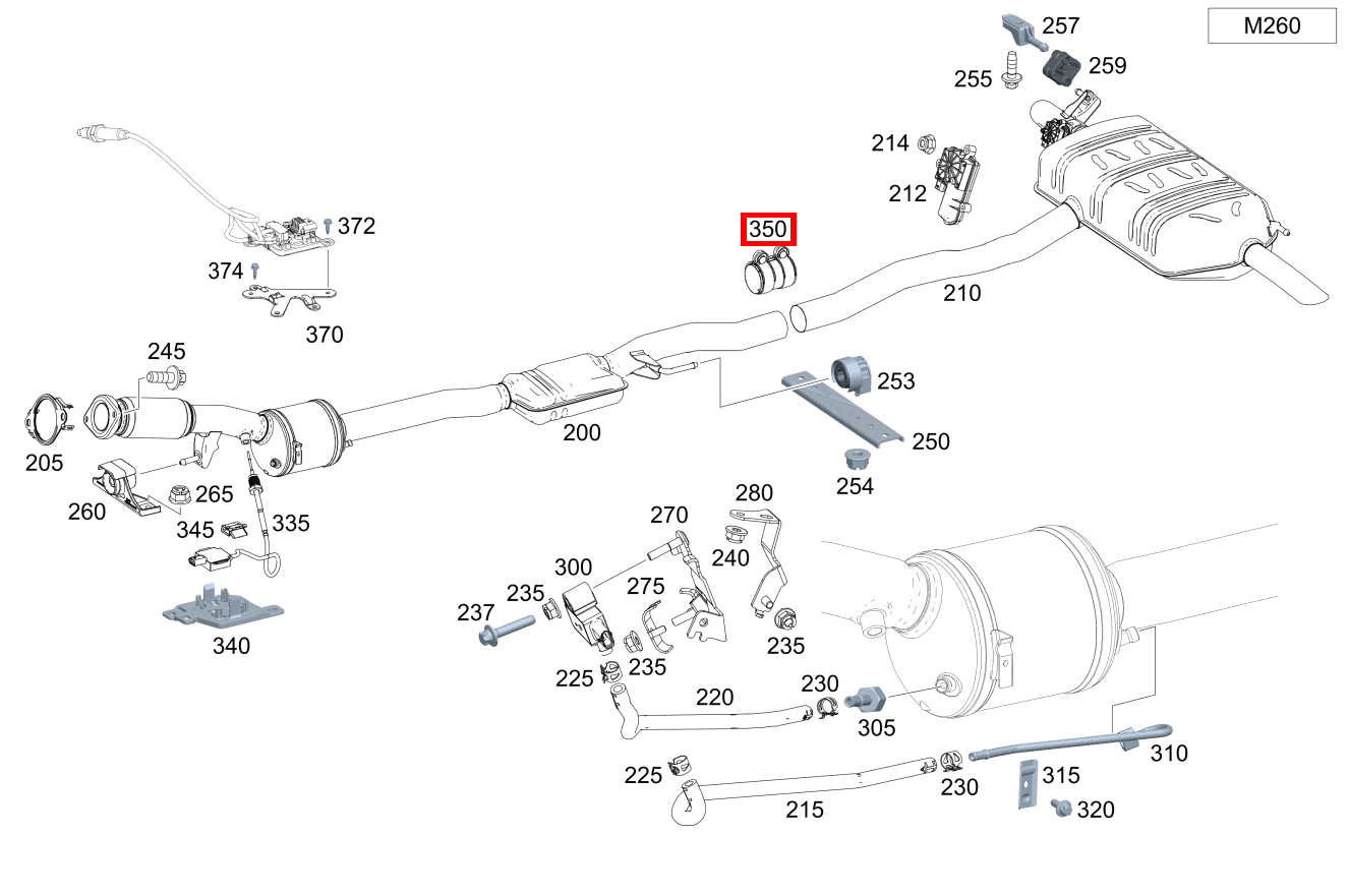Rohrschelle Abgasanlage Abgasleitung vorn an Abgasleitung hinten  