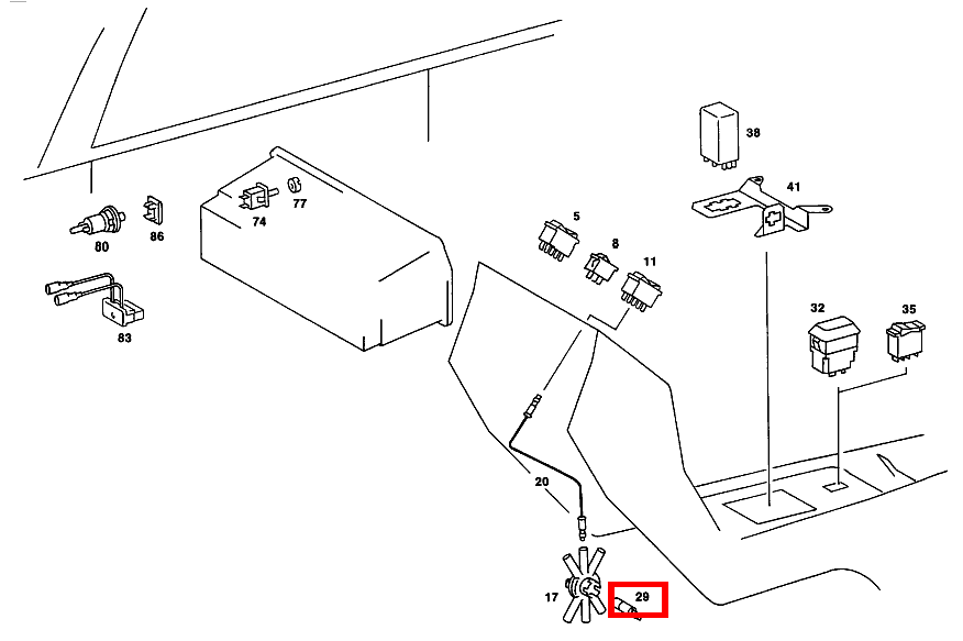 Glühlampe BELEUCHTUNG ABDECKUNG MITTE GEHAEUSE 230 CE 123 Glühlampe BELEUCHTUNG ABDECKUNG MITTE GEHAEUSE 230 CE 123