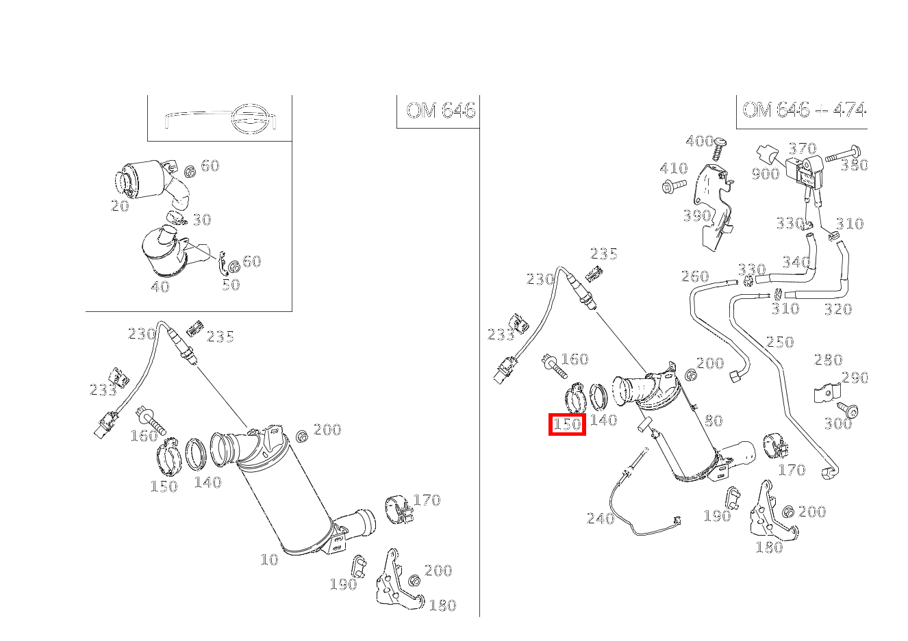 Rohrschelle Abgasanlage KATALYSATOR AN TURBOLADER C220TCDI 204 Rohrschelle Abgasanlage KATALYSATOR AN TURBOLADER C220TCDI 204