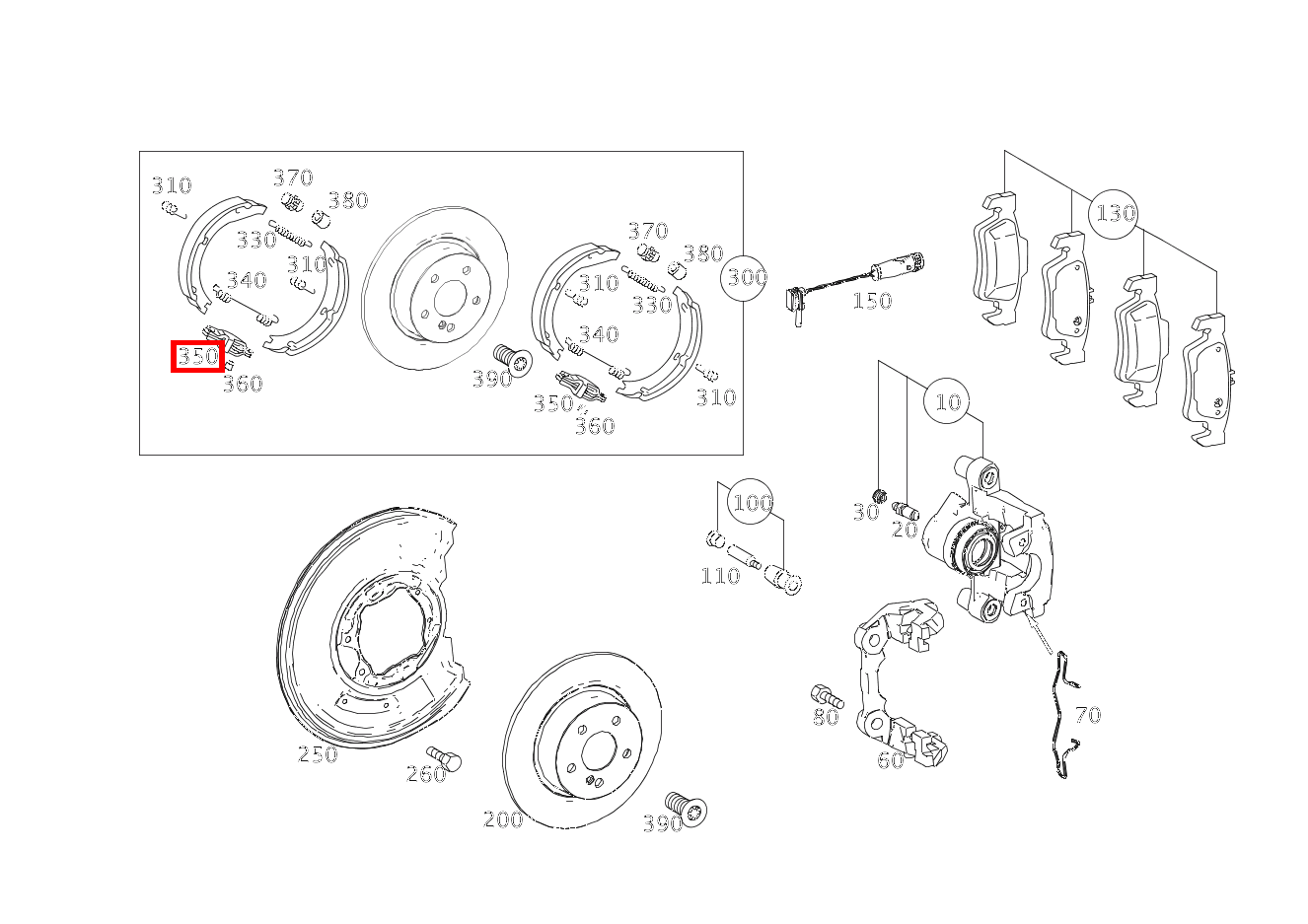 SPREIZSCHLOSS BREMSE SPREIZSCHLOSS E 220 CDI T-Modell 253