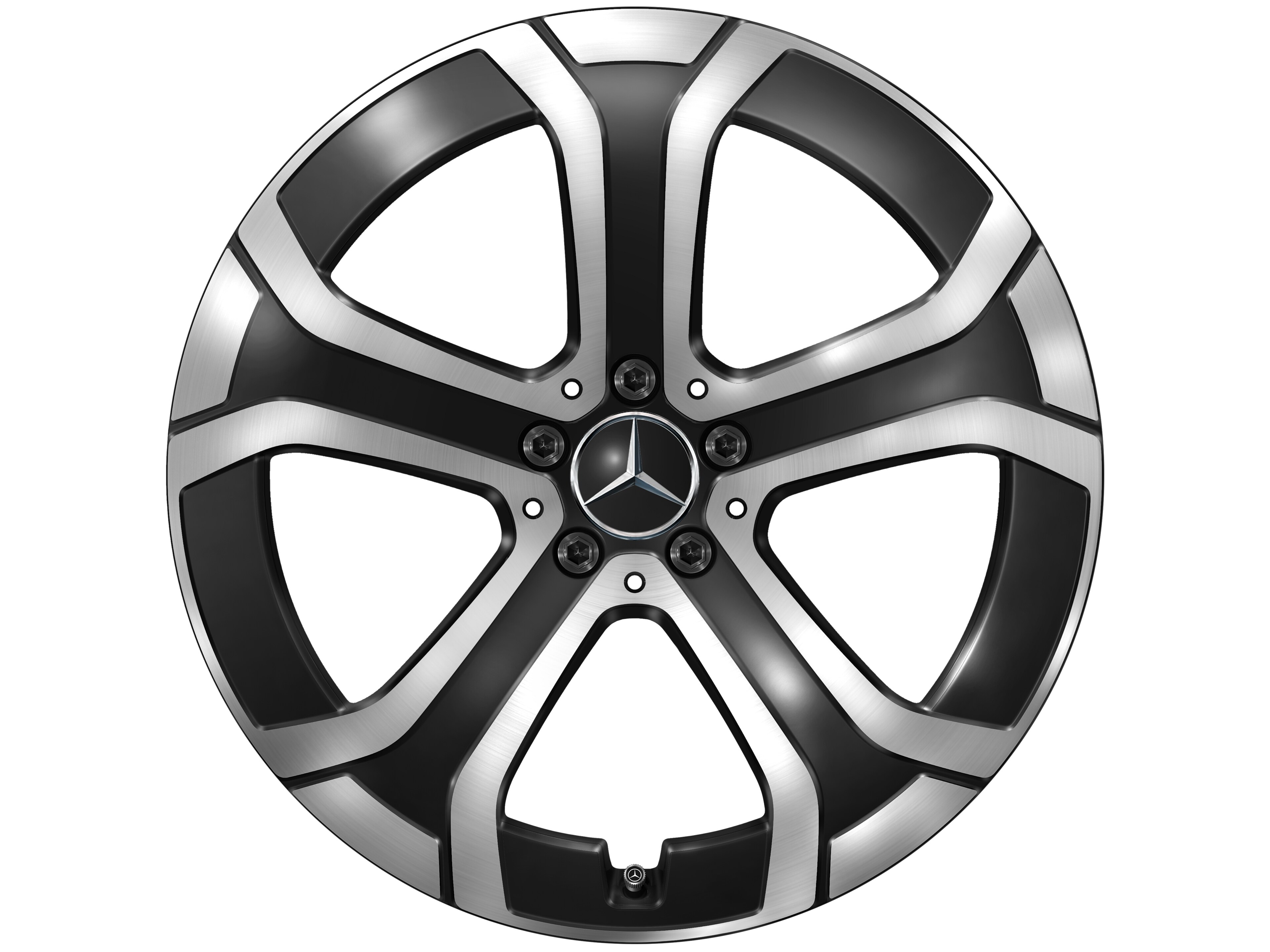 5-Speichen-Rad, 20 Zoll 8,5 J x 20 ET 34,5, schwarz, glanzgedreht