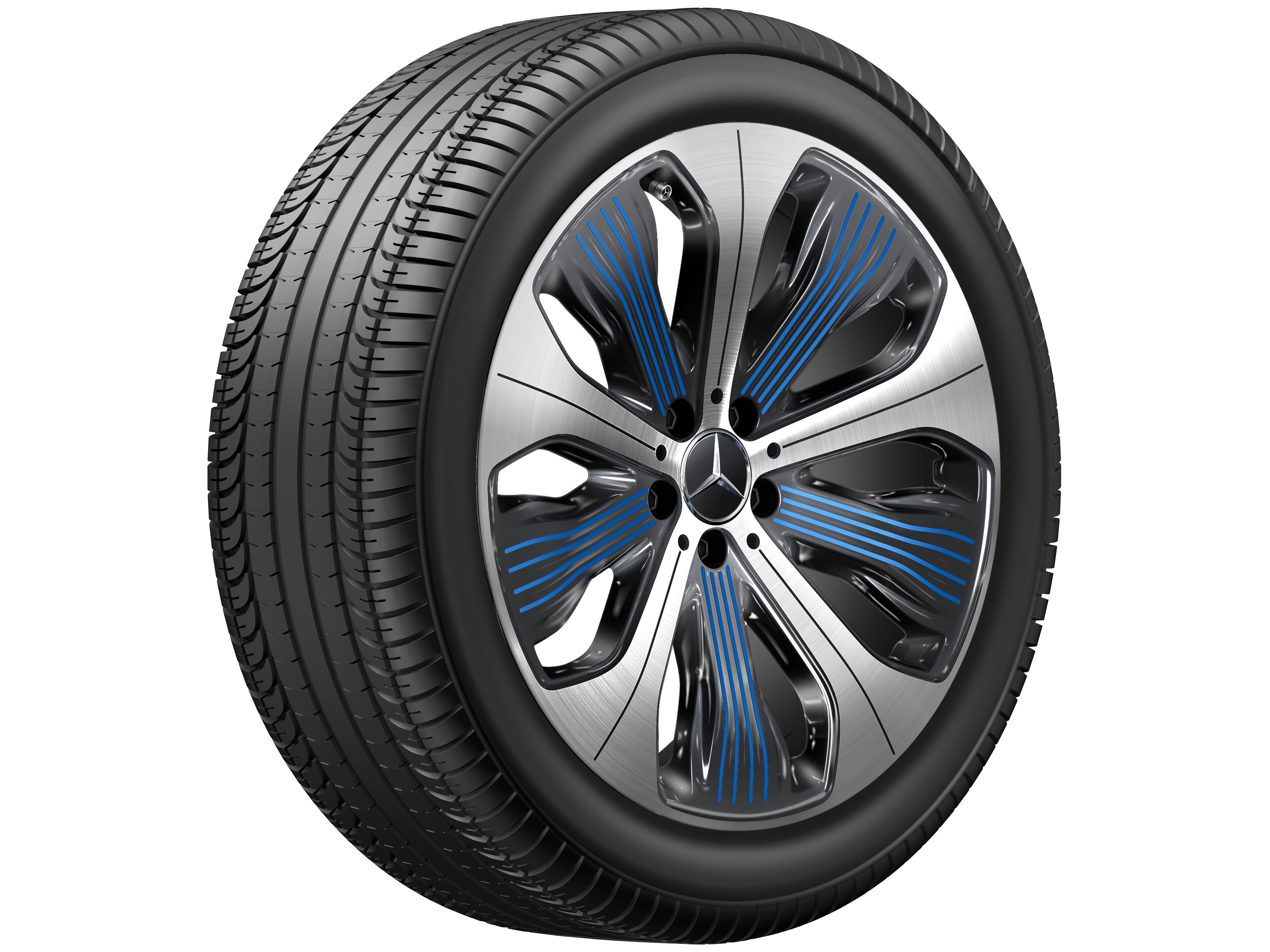 5-Speichen-Rad, mit Zusatzspeichen, 50,8 cm (