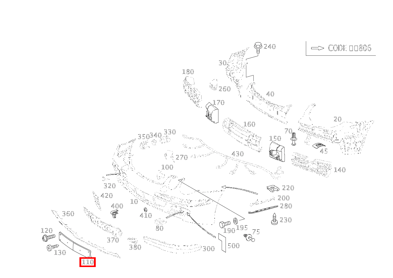 Kennzeichenblende KENNZEICHENBLENDE FUER ITALIEN E 280 T-Modell BCA 211 Kennzeichenblende KENNZEICHENBLENDE FUER ITALIEN E 280 T-Modell BCA 211