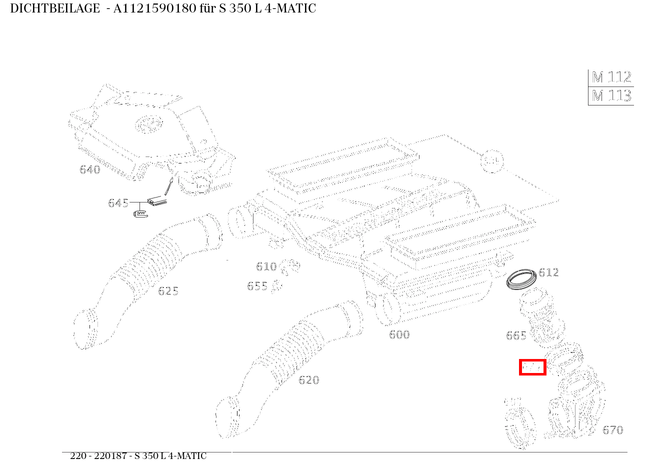 Dichtbeilage S 350 L 4-MATIC 220