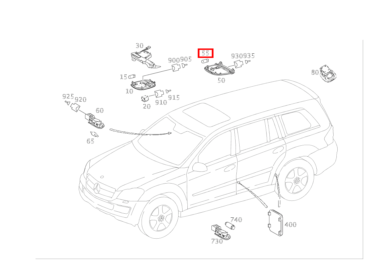 Glühlampe 12V-6W GL 500 4MATIC Off-Roader 164