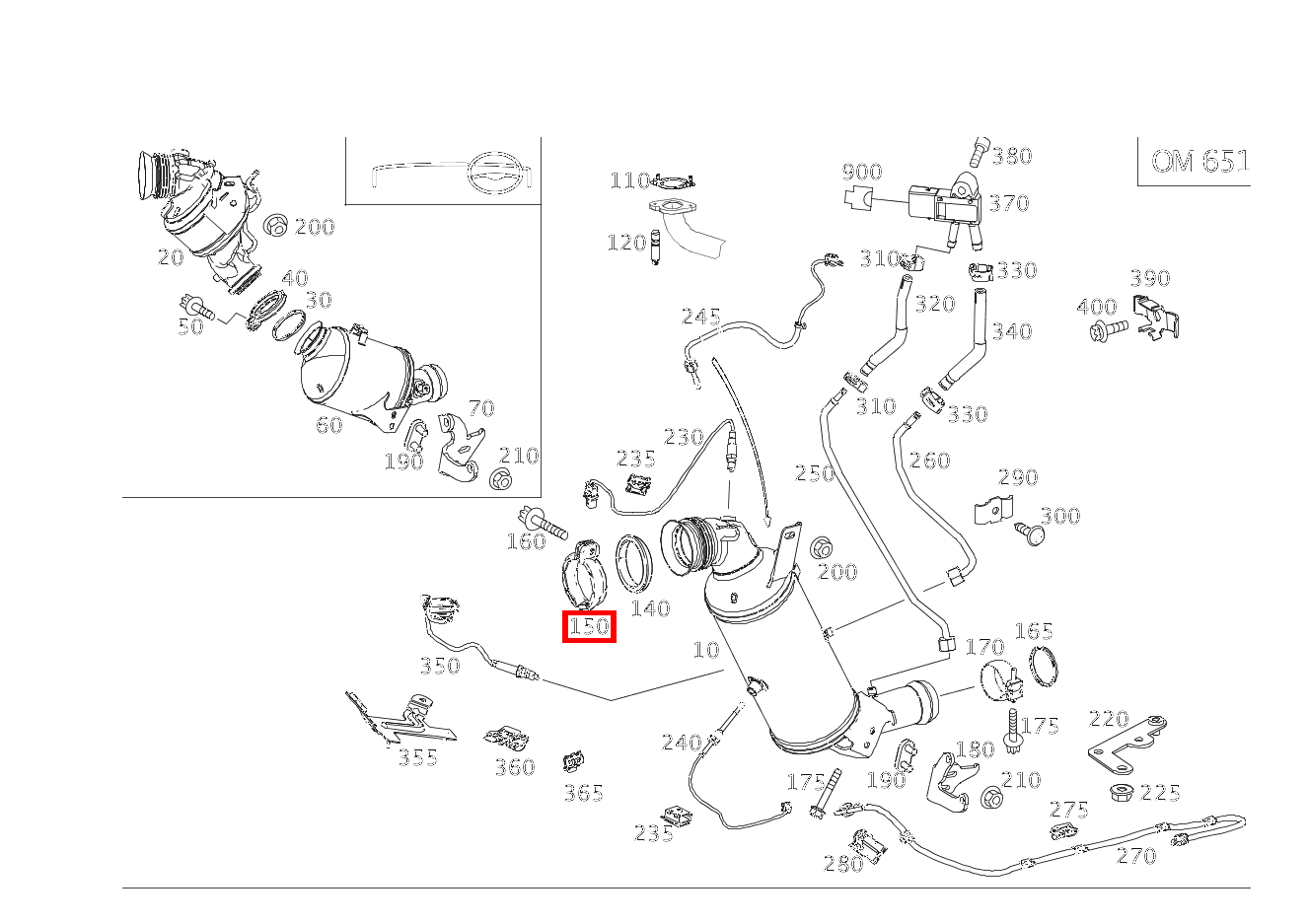 Rohrschelle Abgasanlage Katalysator an Turbolader E 250 d Cabriolet 207 Rohrschelle Abgasanlage Katalysator an Turbolader E 250 d Cabriolet 207