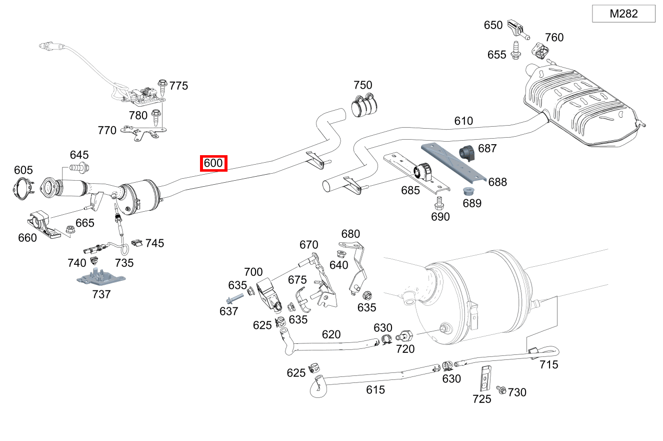 Abgasanlage Mitte A 160 Kompaktlimousine 177 Abgasanlage Mitte A 160 Kompaktlimousine 177