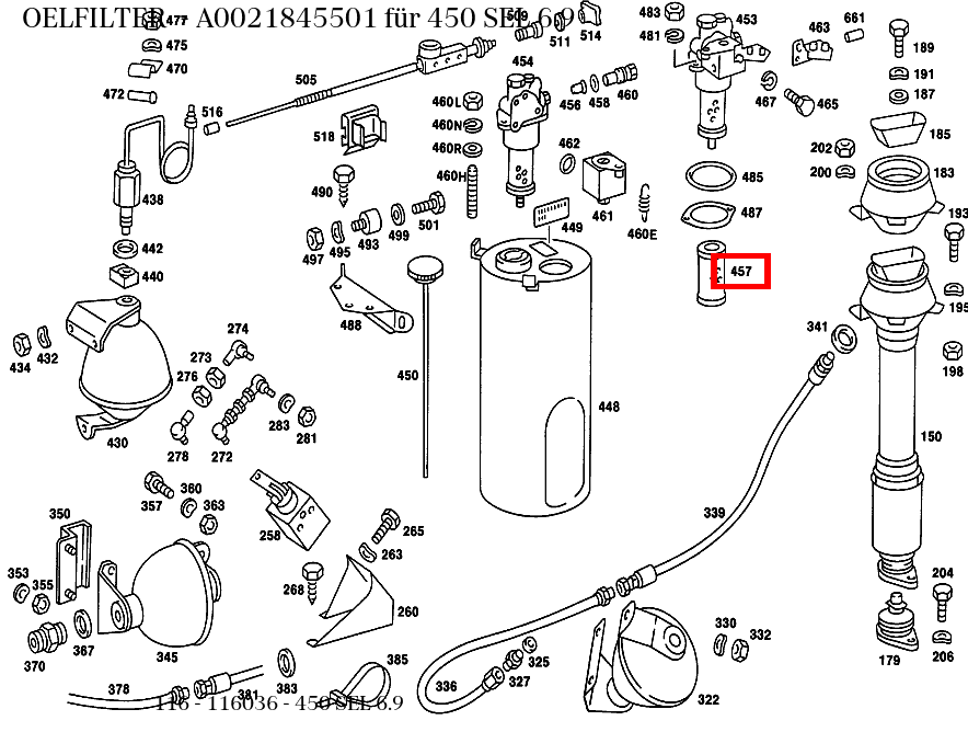Ölfilter 450 SEL 6.9 116