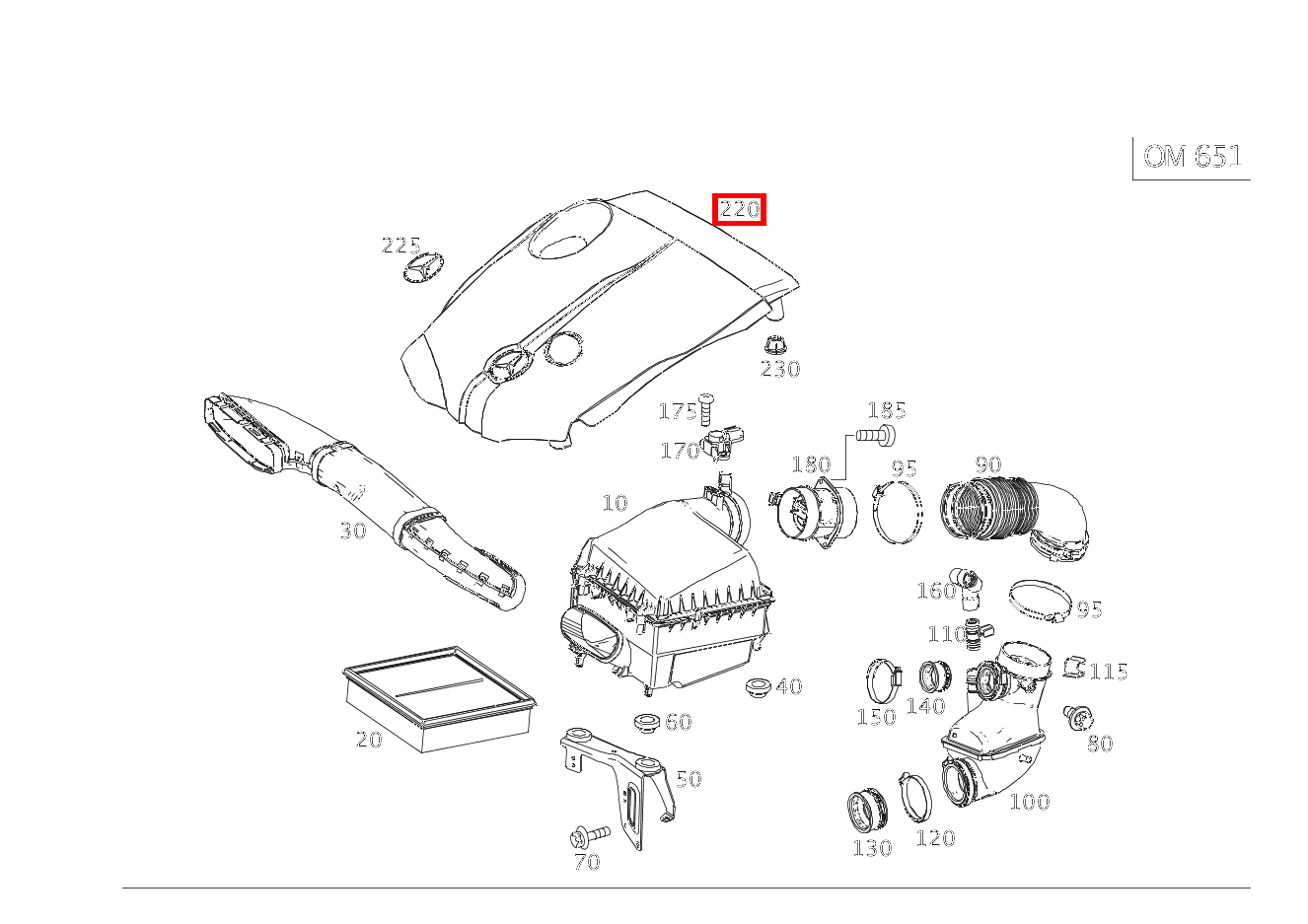 Motorabdeckung B180CDI DCT 246 Motorabdeckung B180CDI DCT 246