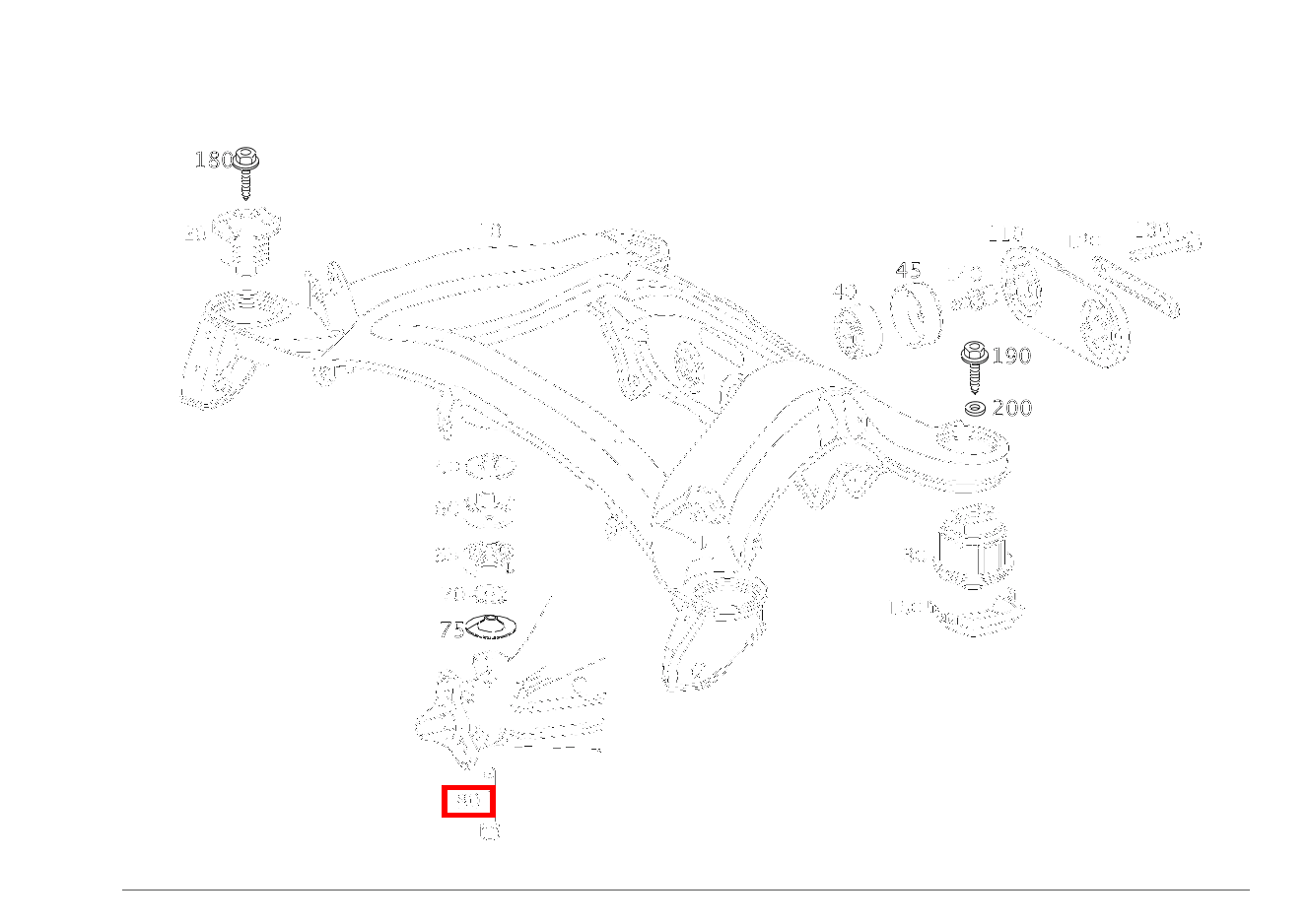 Zylinder-Schraube HINTERACHSGETRIEBE AN QUERBRUECKE VORN CLK 320 CABRIOLET 209
