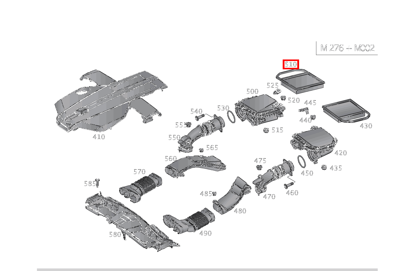 Luftfiltereinsatz RECHTS SLC 43 AMG 172 Luftfiltereinsatz RECHTS SLC 43 AMG 172
