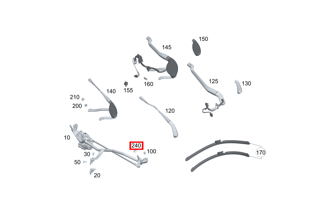 Abdeckung Wischerarm WISCHERARM FAHRER AN WISCHERACHSE E 200 Cabriolet 238 Abdeckung Wischerarm WISCHERARM FAHRER AN WISCHERACHSE E 200 Cabriolet 238