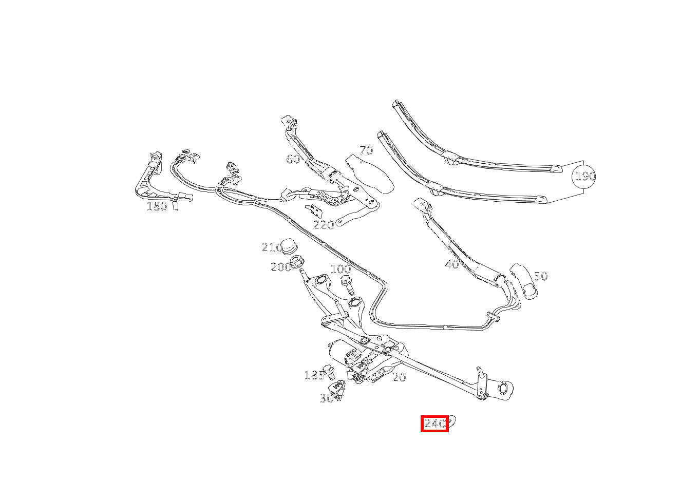Abdeckung Wischerarm SCHLAUCHFUEHRUNG Mercedes-AMG S 63 4MATIC Coupé 221 Abdeckung Wischerarm SCHLAUCHFUEHRUNG Mercedes-AMG S 63 4MATIC Coupé 221