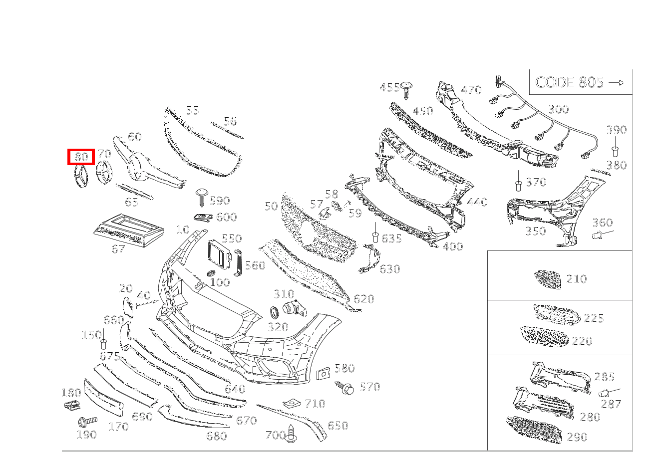 Grundplatte Kühlergrill CLS63AMG S 218 Grundplatte Kühlergrill CLS63AMG S 218