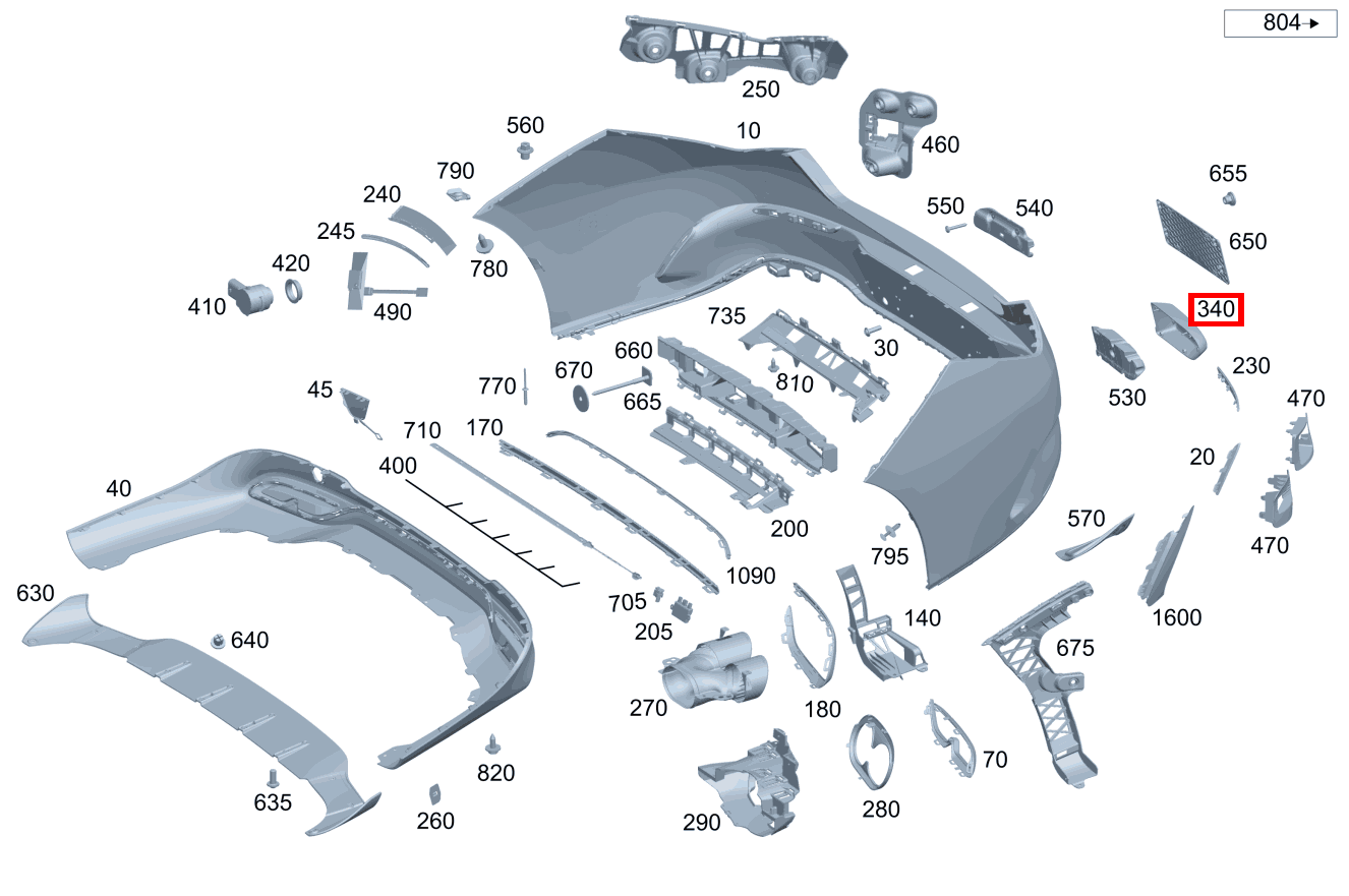 Abdeckung Stossfänger Stoßfänger hinten Mitte CLA 250 e Coupé BCA 118 Abdeckung Stossfänger Stoßfänger hinten Mitte CLA 250 e Coupé BCA 118