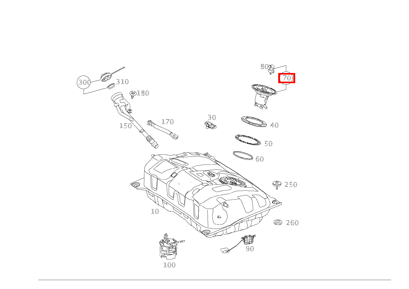 Kraftstofffilter In Tank links Mercedes-AMG GT Roadster 190