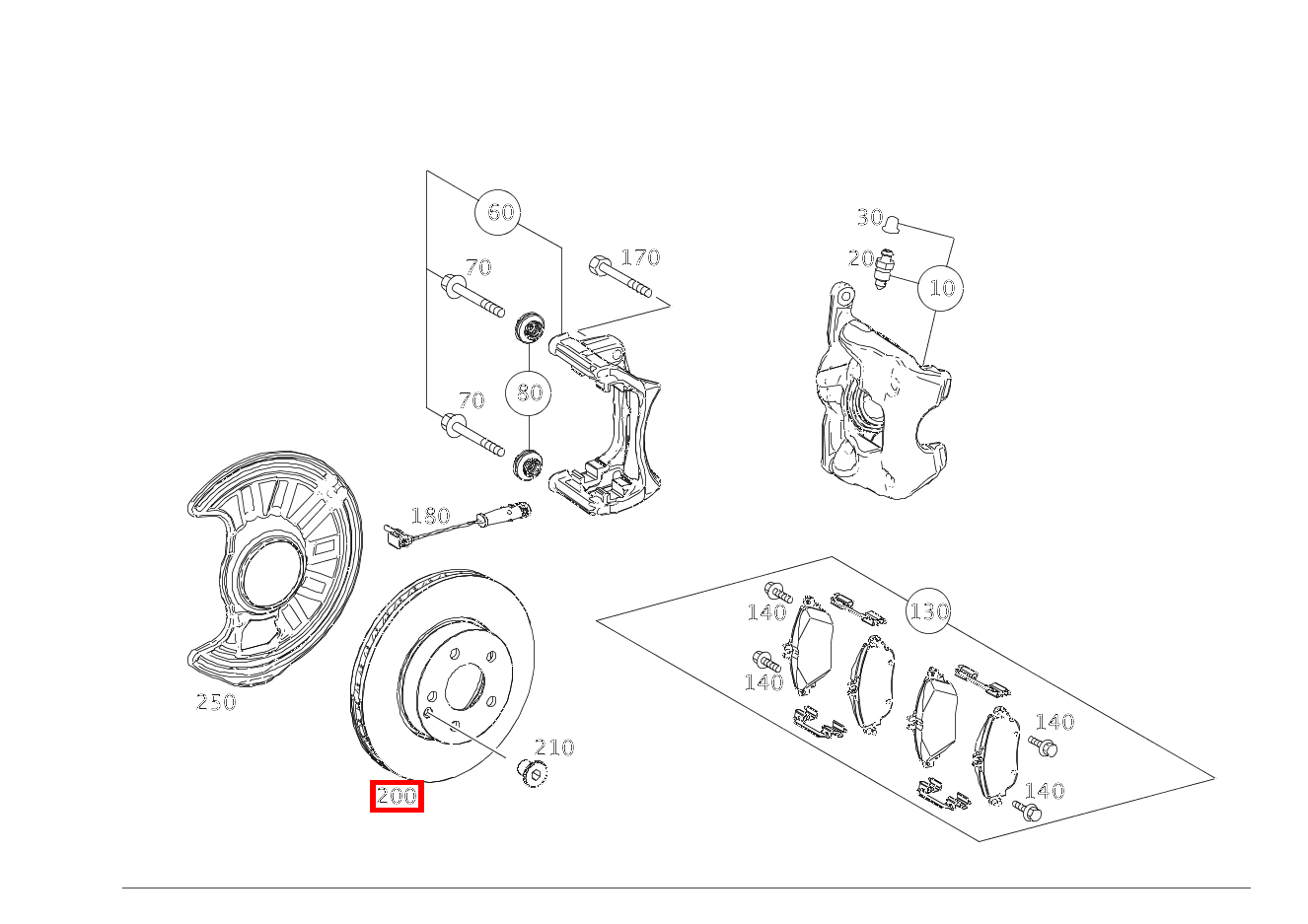Bremsscheibe belüftet Vorn B180 BE 246 Bremsscheibe belüftet Vorn B180 BE 246