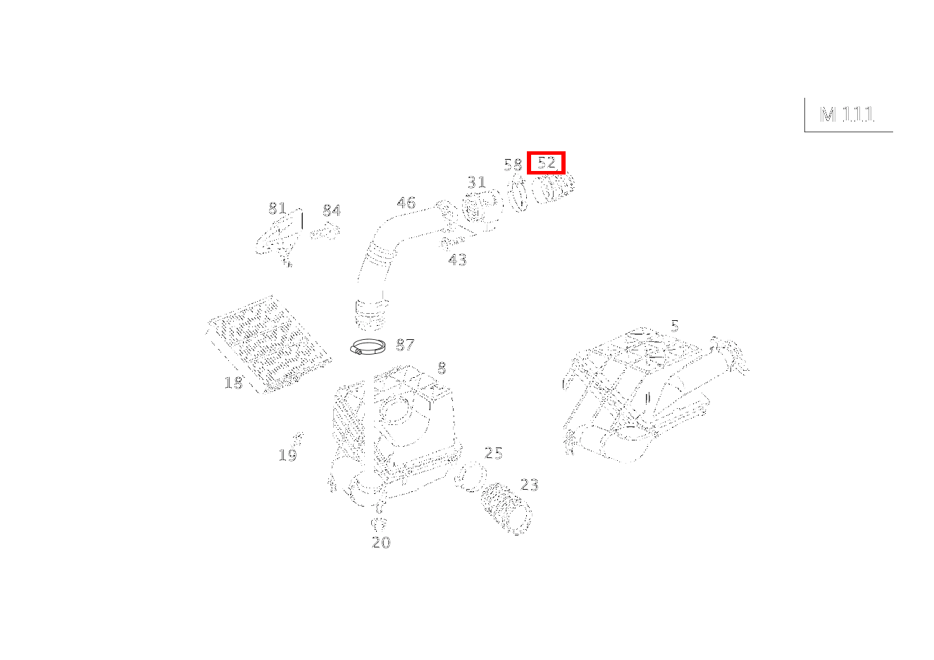 Manschette LUFTMASSENMESSER ZUR LUFTLEITUNG C 200 T KOMP (EVO) 202 Manschette LUFTMASSENMESSER ZUR LUFTLEITUNG C 200 T KOMP (EVO) 202