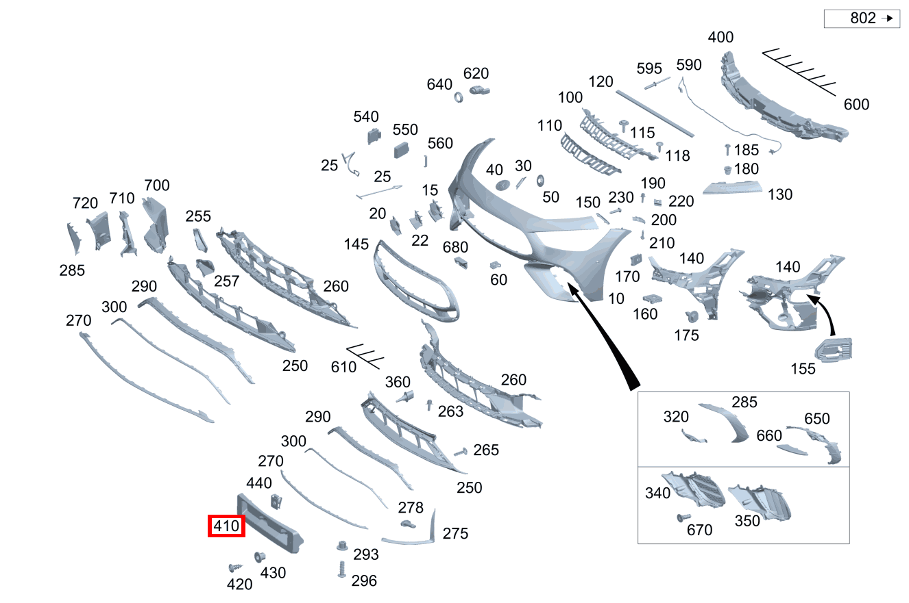 Kennzeichenblende Kennzeichen Mercedes-AMG GT 43 4MATIC+ BCA 290 Kennzeichenblende Kennzeichen Mercedes-AMG GT 43 4MATIC+ BCA 290