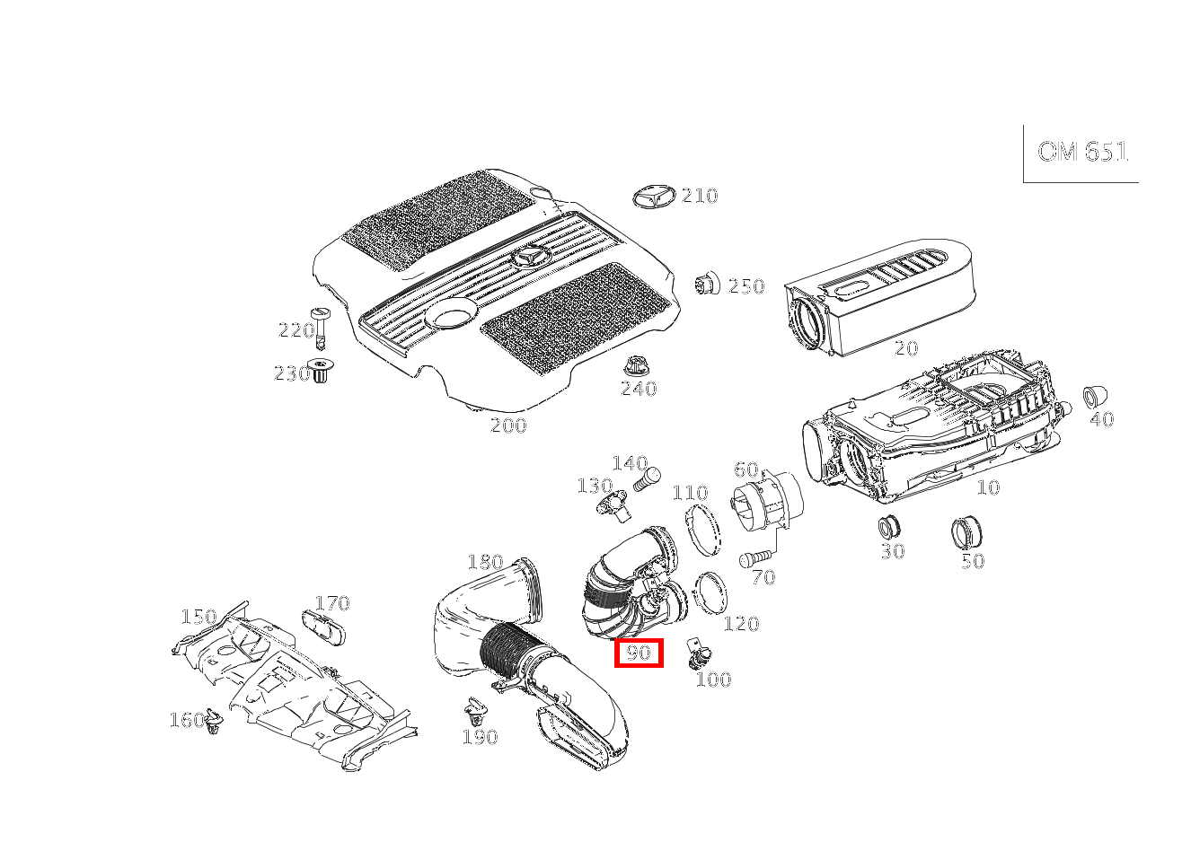 Luftleitung E250CDI CA 207 Luftleitung E250CDI CA 207