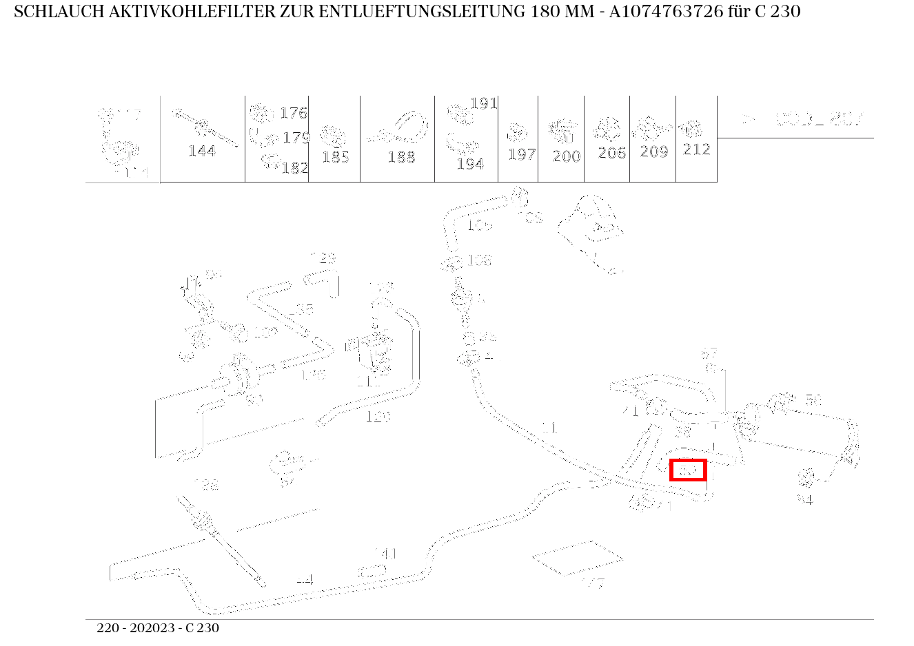 Schlauch REGENERIERLEITUNG ZUM VENTIL 180 MM , , und weitere kaufen