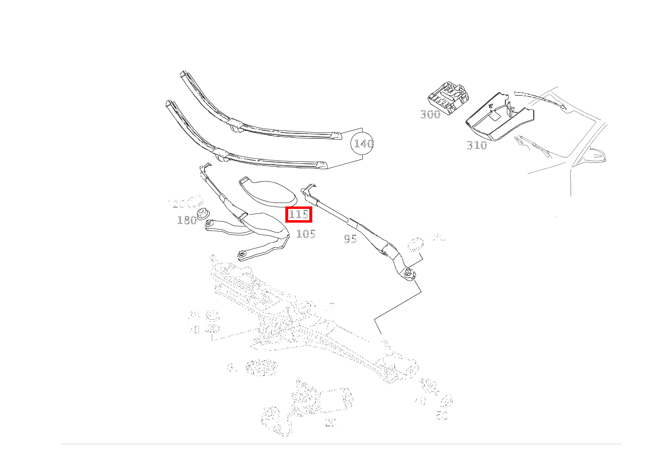 Kappe WISCHERARM (AERO) S 350 L 4-MATIC 220 Kappe WISCHERARM (AERO) S 350 L 4-MATIC 220