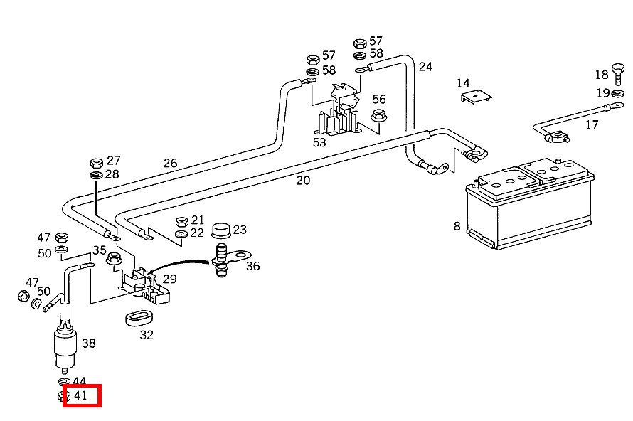 Sechskantmutter KONDENSATOR AN HALTER; M8 S 350 Turbodiesel 140 Sechskantmutter KONDENSATOR AN HALTER; M8 S 350 Turbodiesel 140